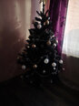 Ziemassvētku eglīte arkristāliem Black Tree 1.5 m