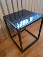 vidaXL kafijas galdiņš, melns, 40x40x50 cm, stikls internetā