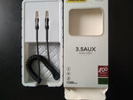 Dudao long extensible AUX mini jack 3.5mm cable spring ~ 170cm black (L12 black)