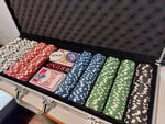 Pokera komplekts koferī, 500 žetoni