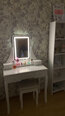 Tualetes galdiņš ar LED apgaismojumu (3 krāsas) un spoguli Balts cena