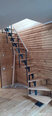 Модульная лестница BOSTON DOLLE Антрацит 1/4 поворот, высота комплекта: 247-325 см