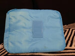 Косметичка, раскладная, дорожная сумка для аксессуаров, светло-синяя интернет-магазин