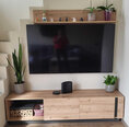 TV galdiņš Arco 187, ozolkoka/pelēkā krāsā