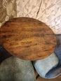 Круглый обеденный стол 80 х 75 см. (Ø x В), коричневый/черный