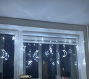 Lāstekas tipa LED gaismas ar dekorācijām (Ziemassvētku LED aizkaru gaismas/lampas) 3,5m + 3m