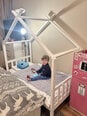 Bērnu gultas rāmis ar atvilktni, 70x140 cm, balts