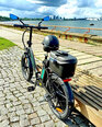 HITWAY BK6S E  bike 20-дюймовый складной велосипед с толстыми шинами, батарея 250 Вт / 36 В / 11,2 Ач, 35–90 км, внедорожный горный велосипед с 7 передачами Shimano, CityBike для мужчин и женщин цена