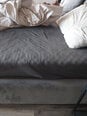 DecoKing trikotāžas Amber Dimgray palags ar gumiju, 160x200 cm