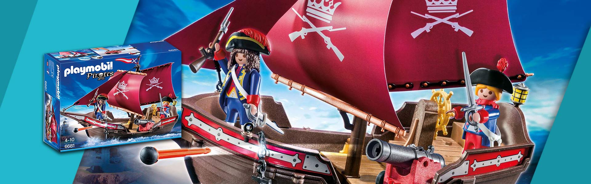 71418 Playmobil Pirates Pirate ship, 101 d​​​​​aļa PIRATES PLAYMOBIL®